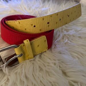 Club Monaco Woman’s Belt. Size 6/M Red and Yellow